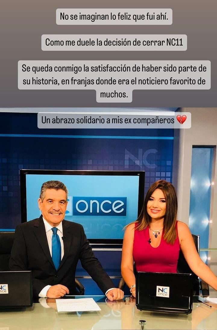 La periodista Melissa Durán recordó su paso por NC11