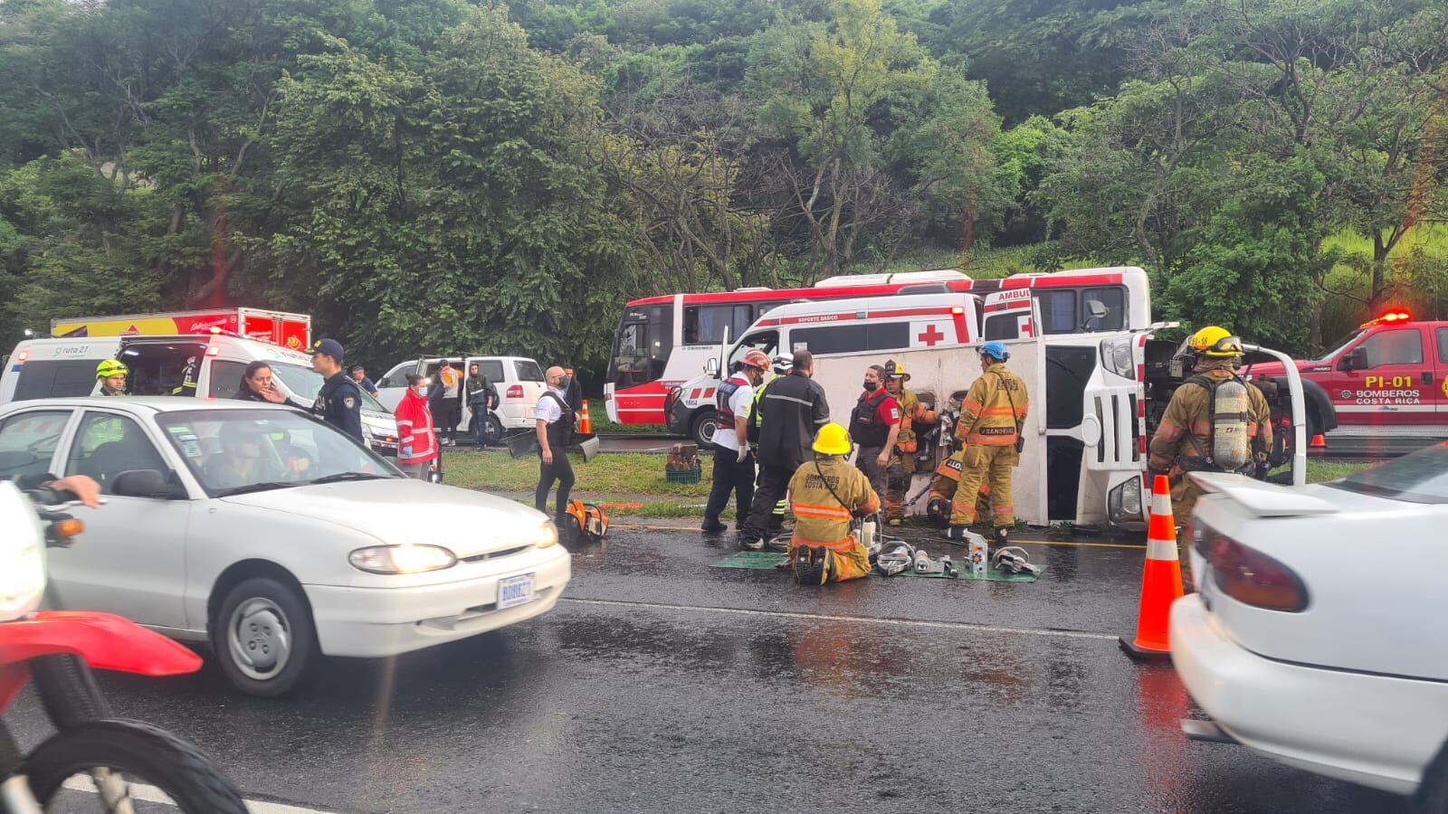 Choque en El Alto de Las Palomas. Foto cortesía.
