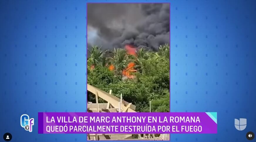 Marc Anthony se quema su mansión