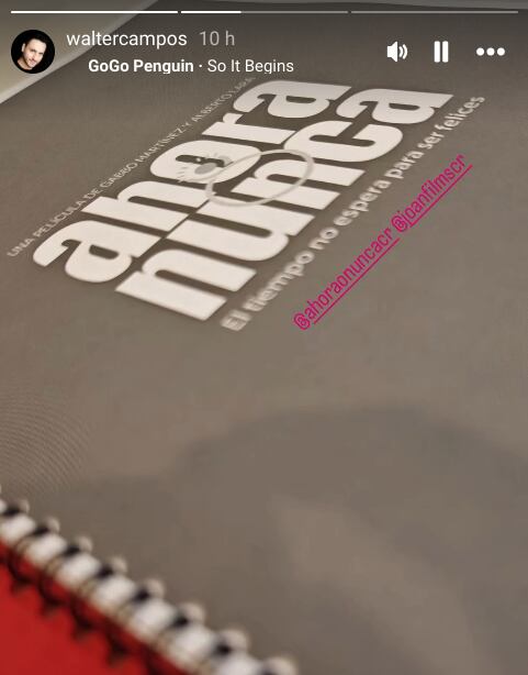 Wálter Campos ya se está aprendido sus líneas para actuar en la película nacional "Ahora o nunca".