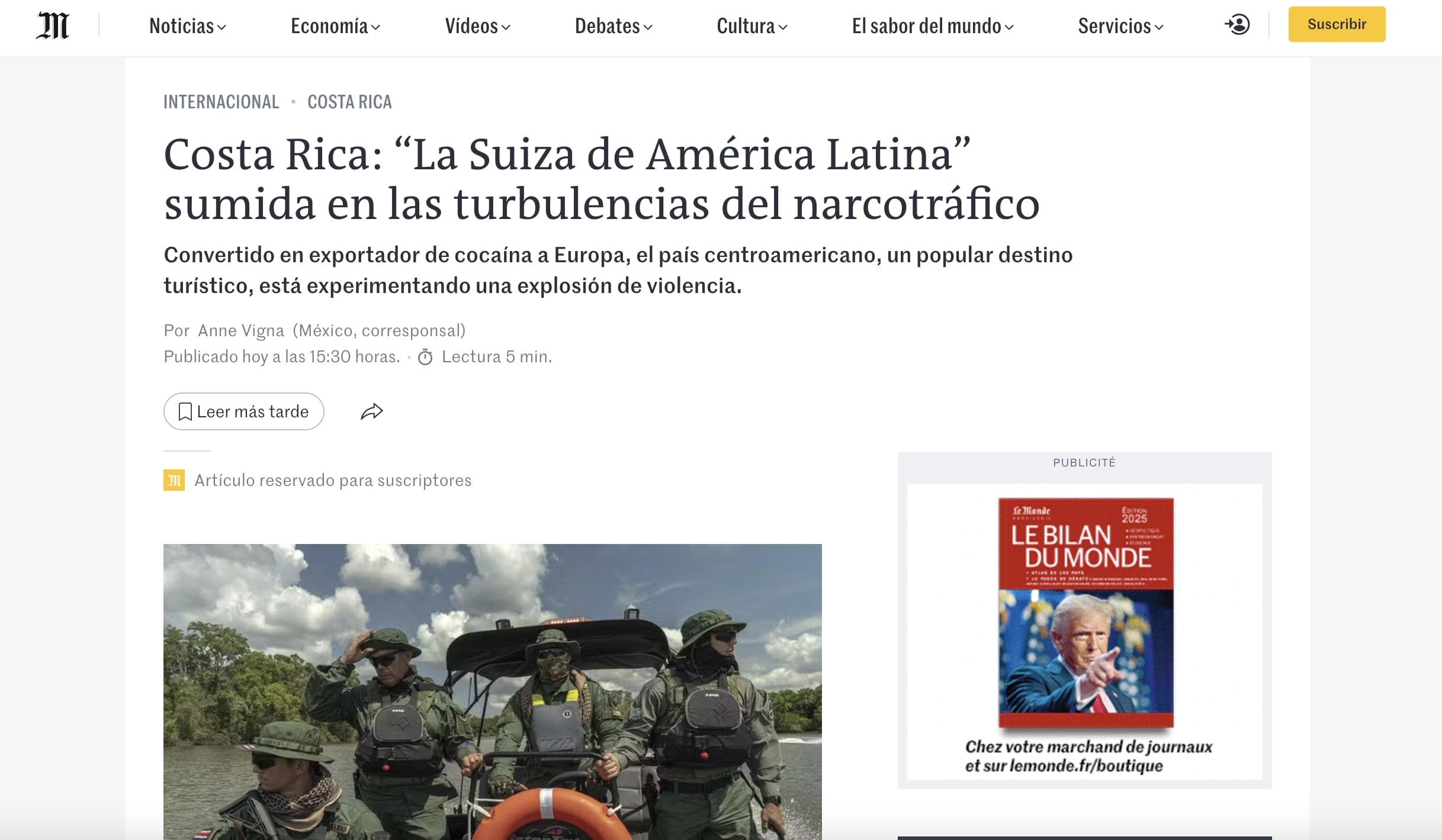 Costa Rica y Rodrigo Chaves quedaron muy mal parados en el más reciente reportaje de Le Monde.