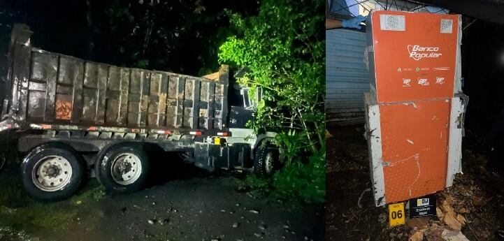 Los agentes también encontraron el cajero robado, que claramente se encontraba vacío.