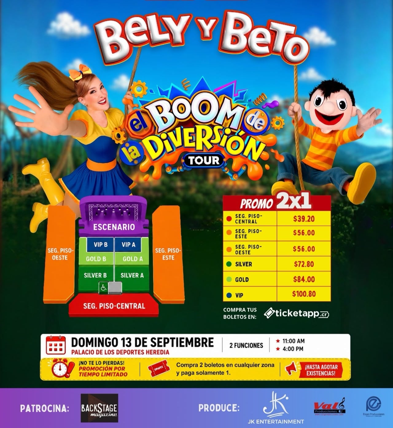 Bely y Beto traerán sus canciones y aventuras este domingo a Costa Rica