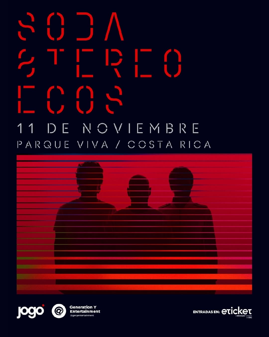 Soda Stereo confirma concierto en Costa Rica en noviembre 2026 en Parque Viva.