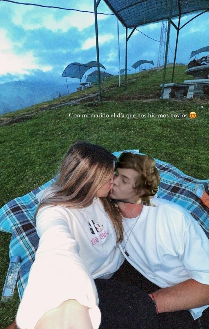 Paula Chavarría usó cara de Harry Styles para tapar la de José Gabriel Vargas