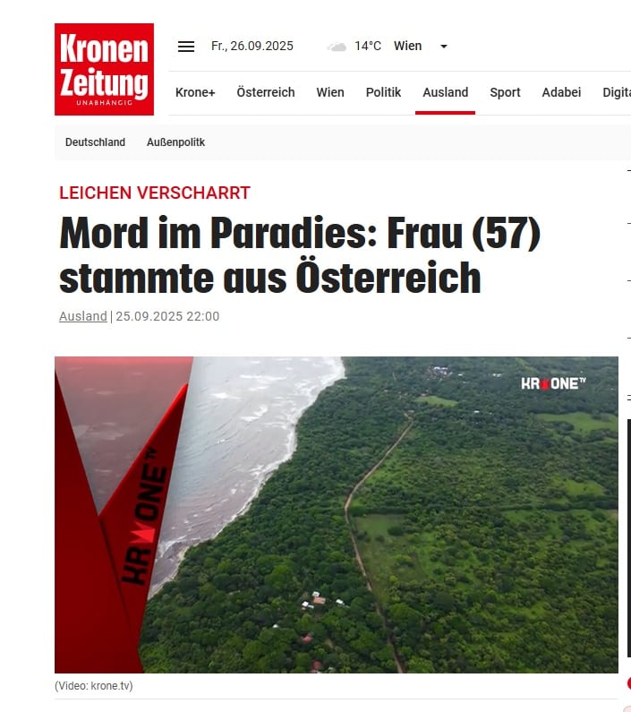 Medios internacionales hicieron eco del crimen de la pareja en Quepos. Foto capturas de pantalla.