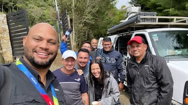Vea el accidente que le pasó a María Jesús Rodríguez en plena transmisión en vivo