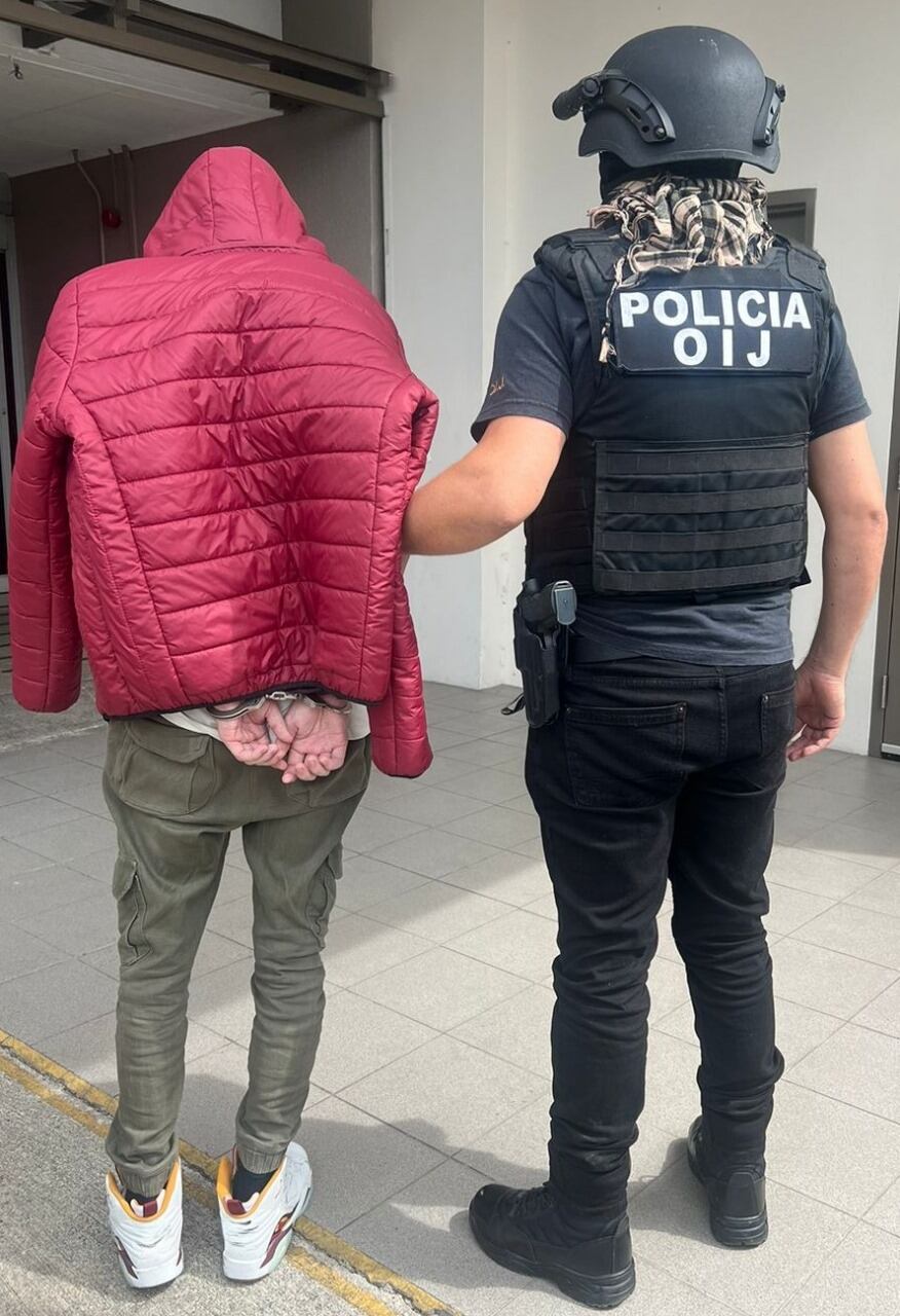 Madriz fue detenido en su casa, ubicada en Tuetal Norte de Alajuela. Foto OIJ.