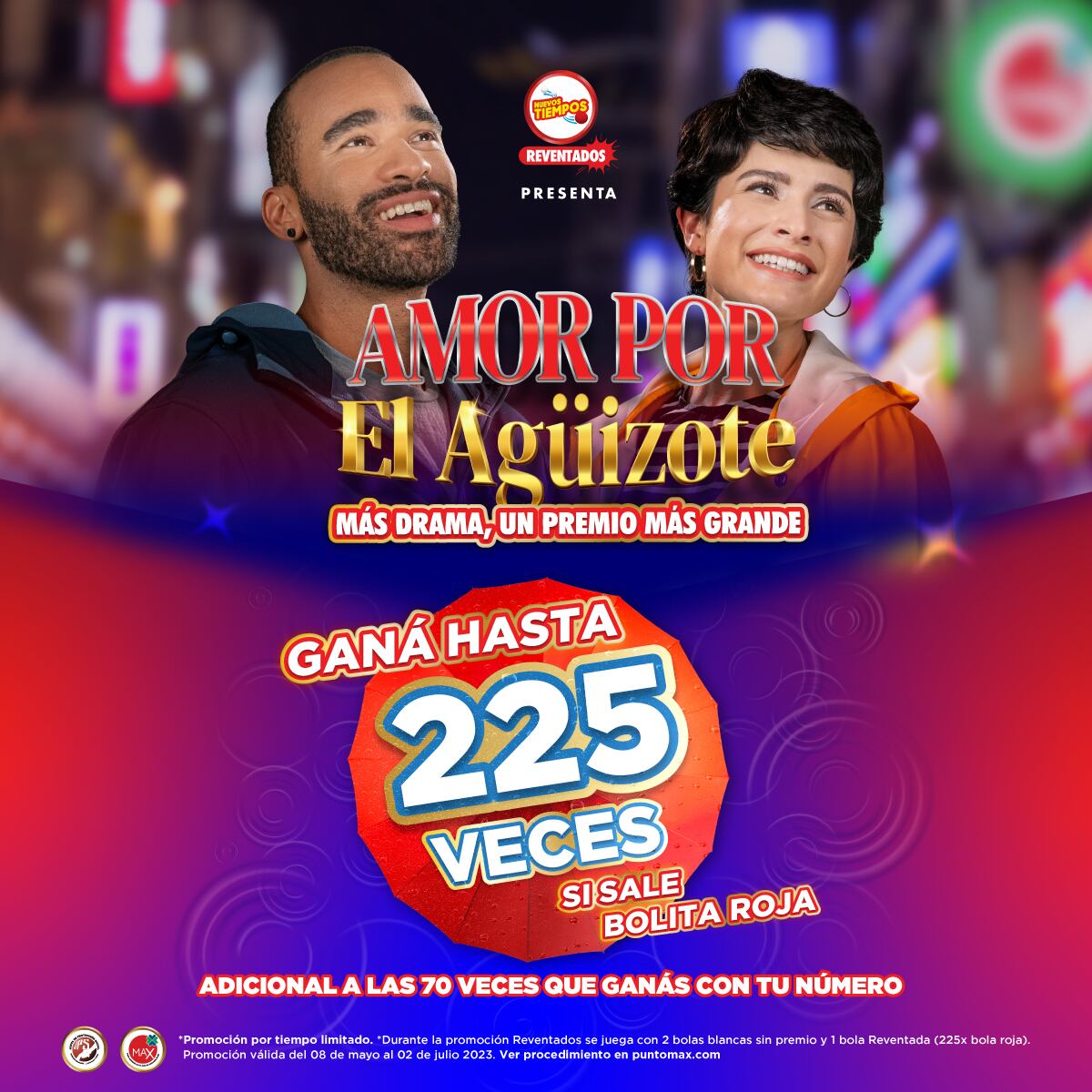 la Junta de Protección Social al darle una nueva y mayor oportunidad de ganar a quienes apuesten con los Nuevos Tiempos Reventados. La nueva promoción se llama “Amor por el agüizote: más drama, un premio más grande