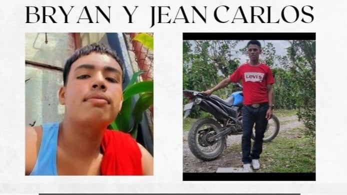 Bryan Bado Carmona, de 19 años y Jean Carlo Calero, de 42, intentaron poner sus vidas a salvo al ver que unos delincuentes se les acercaban, sin embargo por más que corrieron fueron alcanzados por las balas. Foto: Tomada de Iglesia de Dios Fuente de Nueva Visión