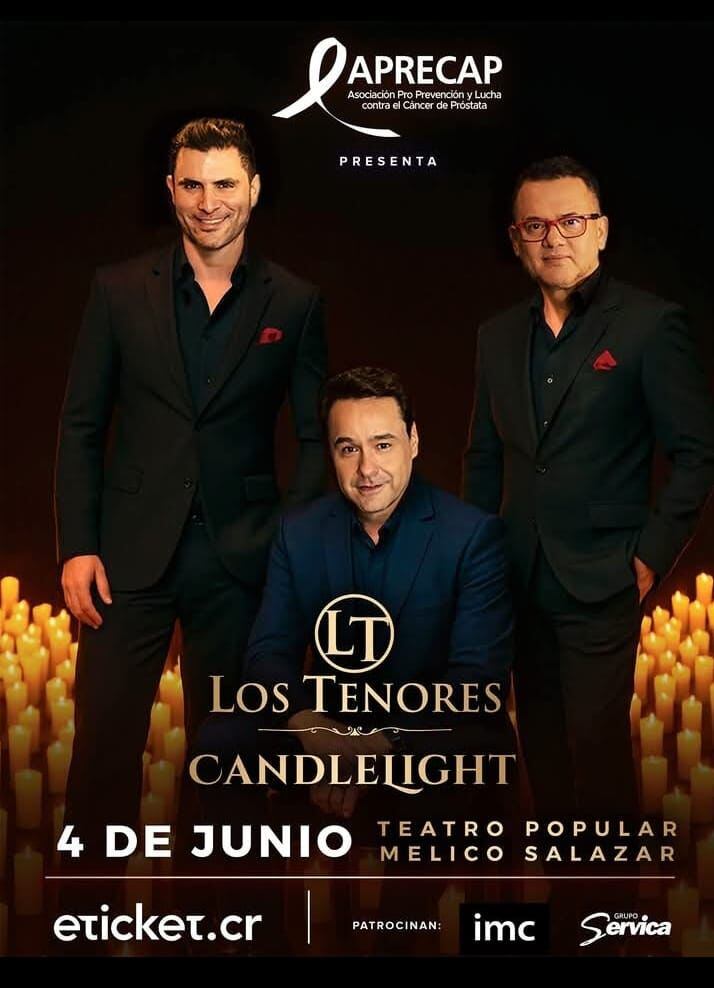 El grupo Los Tenores se une a la lucha contra el cáncer de próstata con un concierto muy especial, el miércoles 4 de junio, a las 8 de la noche, en el Teatro Popular Melico Salazar.