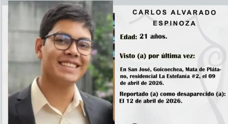 Carlos estaba desaparecido desde el viernes 9 de abril.