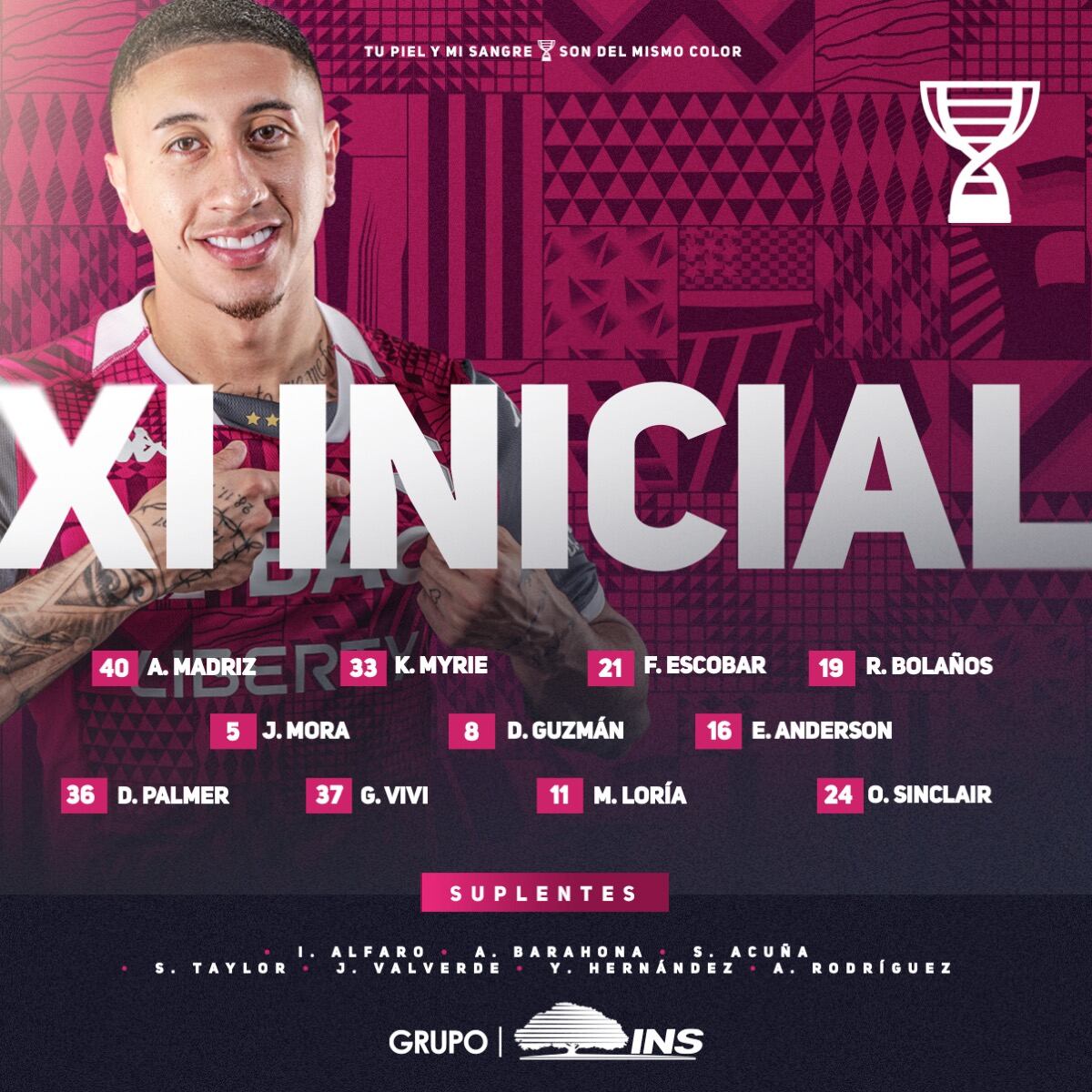 Alineación Saprissa Pérez Zeledón.