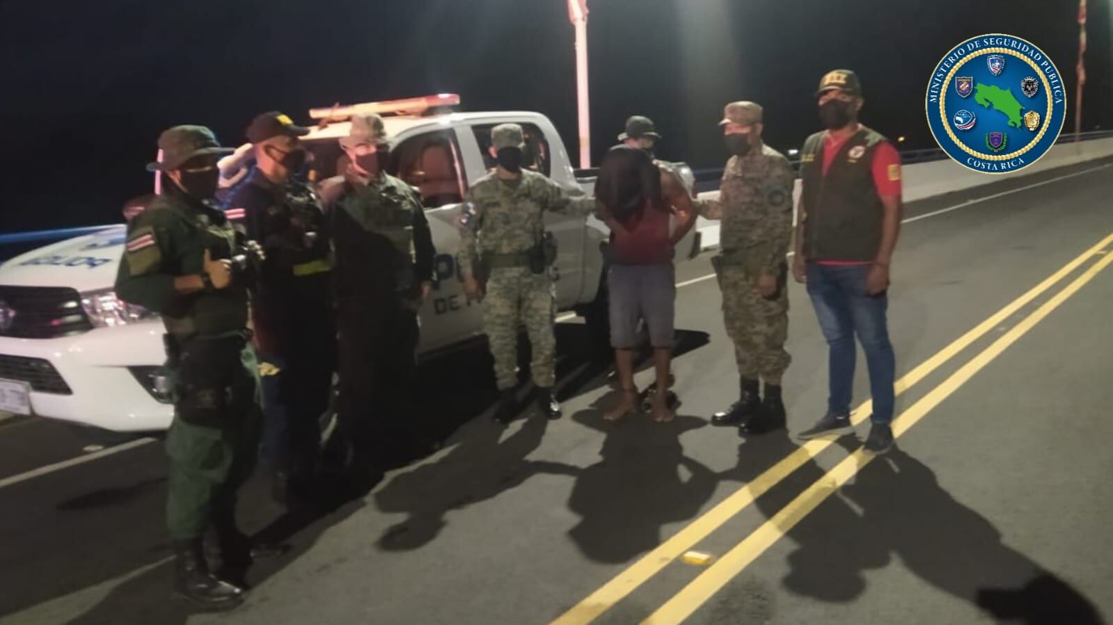 Detienen en Talamanca a panameño que era buscado por las autoridades de su país desde hace 12 años. Foto MSP.