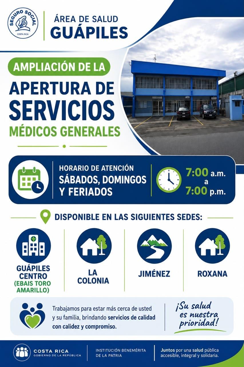Extención de horarios para ebáis en el cantón de Pococí.