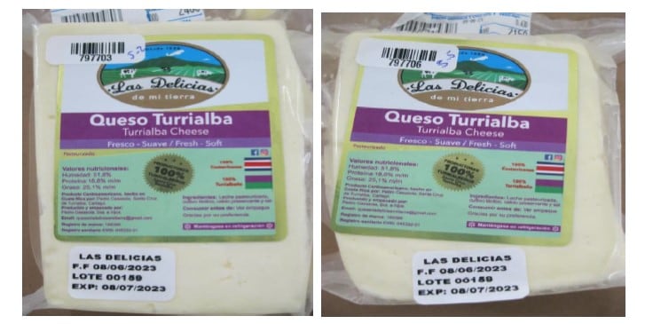 La Dirección de Regulación de Productos de Interés Sanitario del ministerio de Salud enciende todas las alarmas porque encontró una bacteria (Listeria monocytogenes) que puede llevar hasta la muerte en unos lotes de quesos frescos de las marcas nacionales Las Delicias de mi Tierra y Las Brisas.