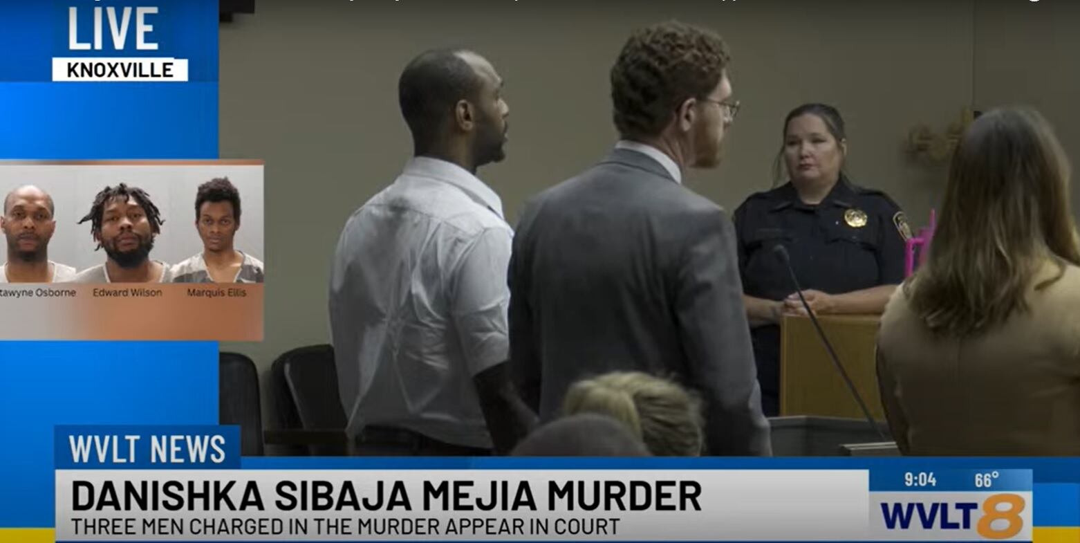 Los tres hombres fueron presentados formalmente ante el tribunal. Foto WVLT.