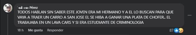 Este fue el comentario hecho por el hermano de Dimas Pérez. Foto Facebook.