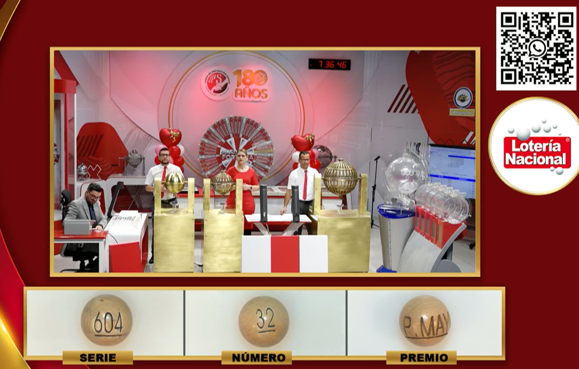 El número 32 con la serie 604 fue el Premio Mayor del Sorteo Extraordinario Amor y Amistad de la Lotería Nacional de este 15 de febrero.