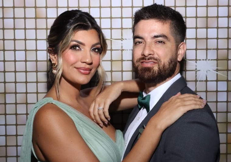 La influencer y modelo Sharon Segura y su esposo Daniel Mora, más conocido como Daniem.