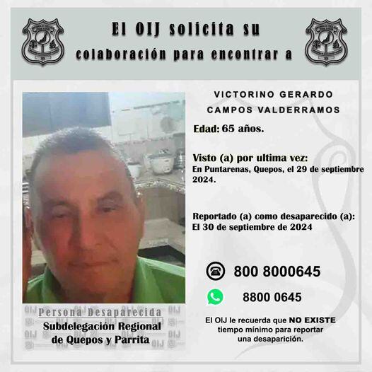 Víctor Campos, de 65 años, era un taxista informal que hallaron sin vida al ser maniatado. Foto: OIJ