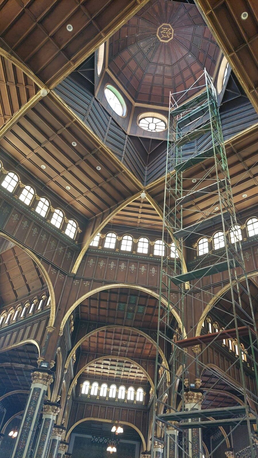 Actualmente hay trabajos de remodelación en la basílica de Nuestra Señora de los Ángeles en Cartago
