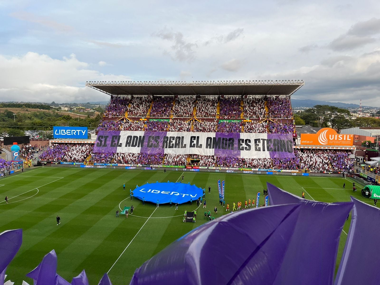 Si el adn es real es amor es eterno, afición de Saprissa