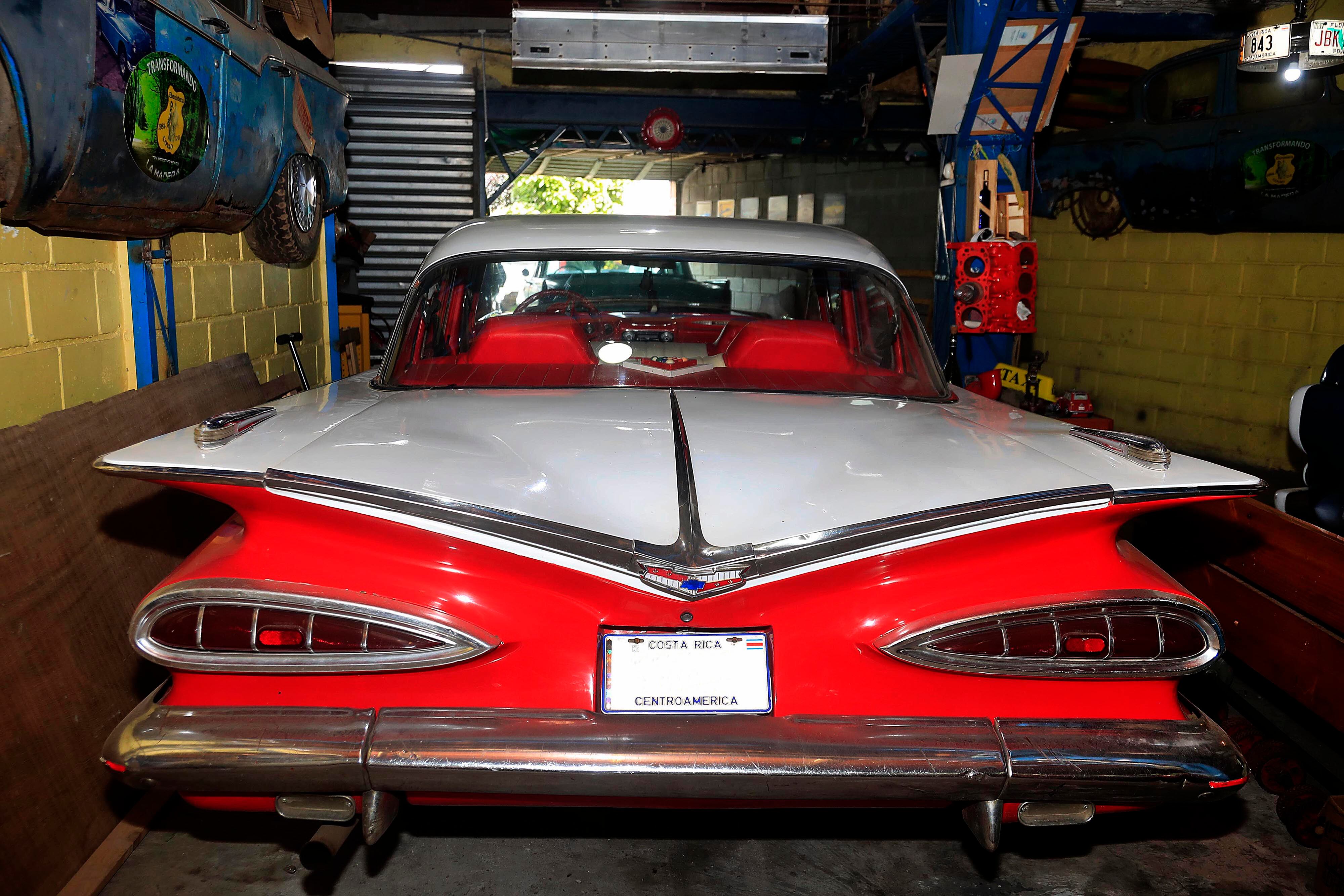 28/09/2023 El Bosque de Oreamuno, Cartago. José Joaquín Ulloa Jiménez mostró su Chevrolet Bel Air, modelo 1959, para la sección El Chuzo de la Semana, en La Teja.