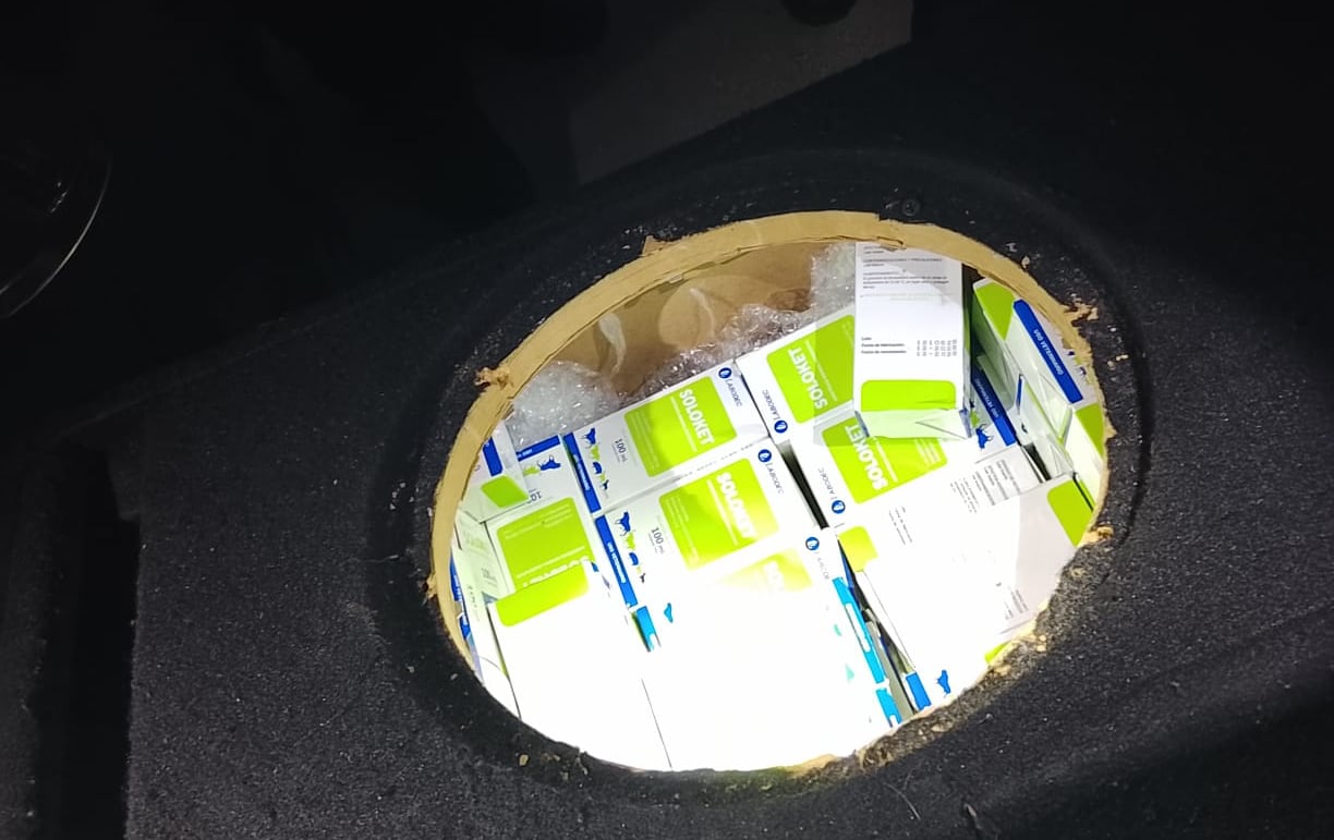 Las ketaminas iban metidas dentro de un parlante