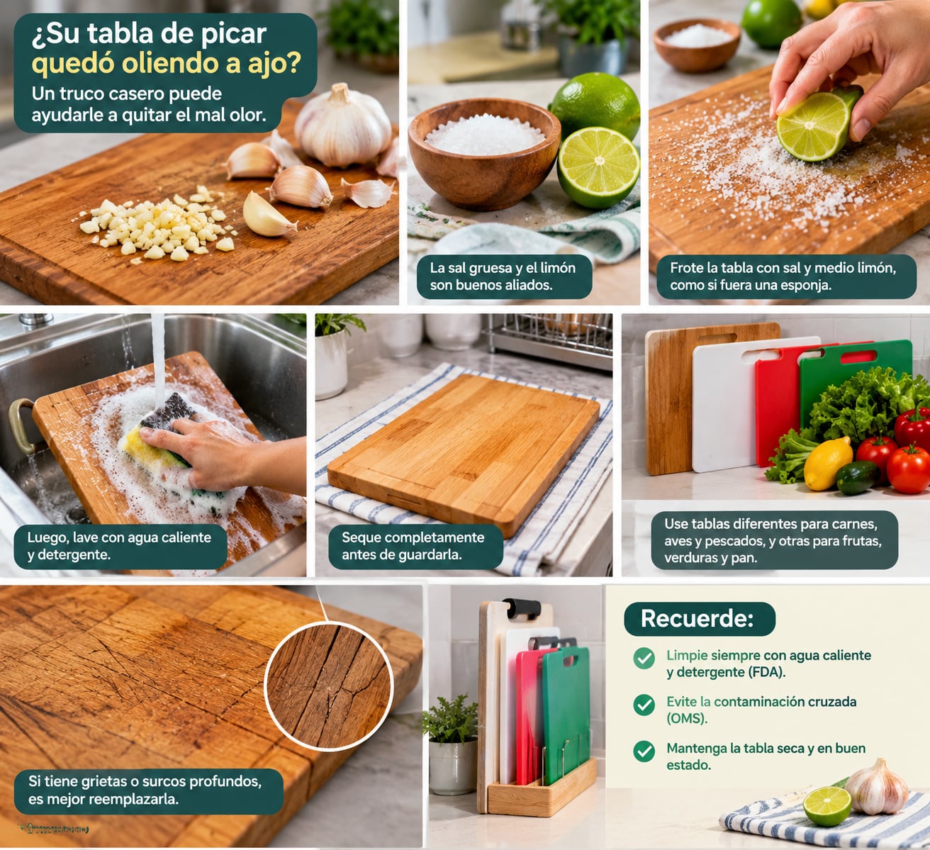 ajo tabla de picar