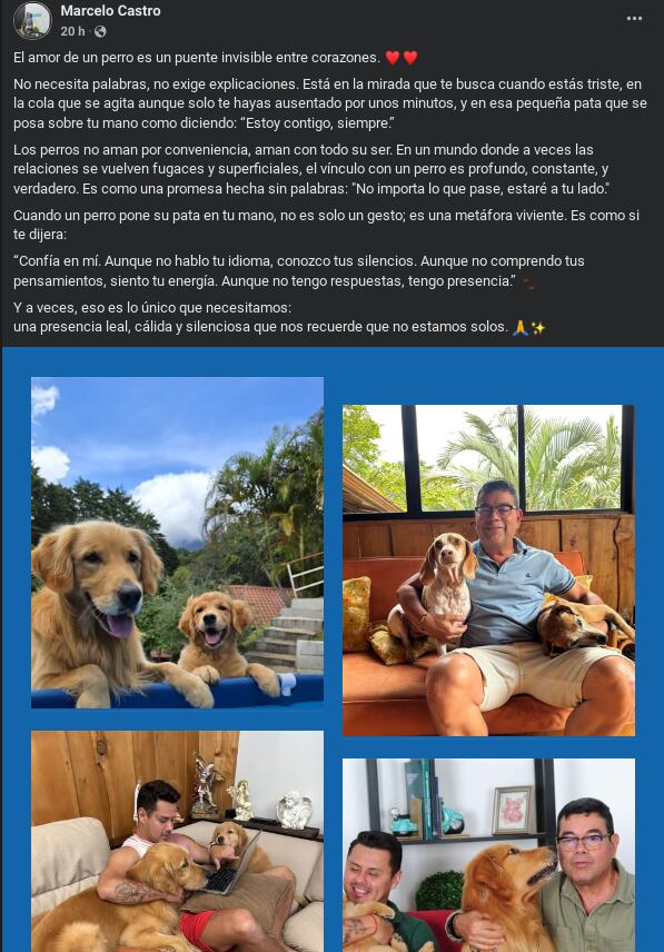 Marcelo Castro habló sobre el amor como pocas veces; pero no de cualquier amor, si no de uno muy especial que, para él, significa un “puente invisible entre corazones”.