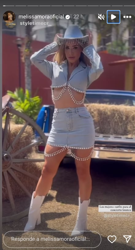 Melissa Mora lució como nunca para mostrar un atuendo apenas para el concierto de grupo Bronco.