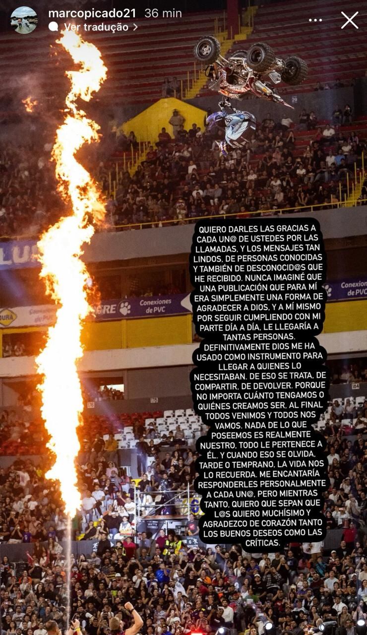 Al piloto Marco Picado, uno de los herederos de Teletica, no le pasó por la mente lo que pasaría luego de que este lunes hablara sin tapujos de su dura vida.