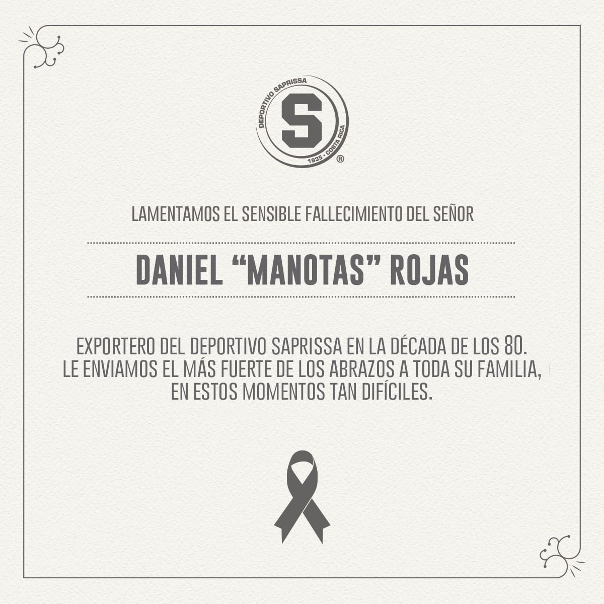 Manotas Rojas, exportero de Saprissa. Cortesía.