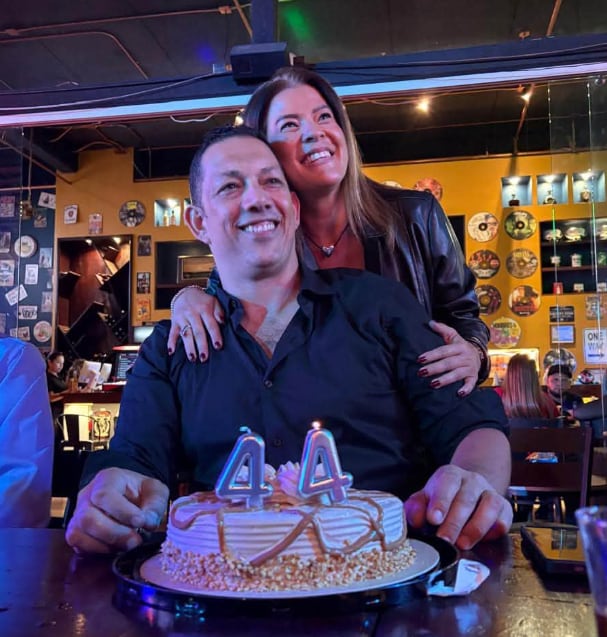 Fabiola Herra y su novio Fabio Fernández.