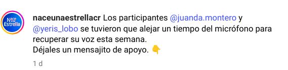 Nace una estrella eliminará este domingo a dos de sus participantes: uno más en la categoría de adultos y el primer niño
