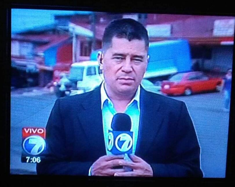 Christian Montero, periodista de Telenoticias, canal 7.