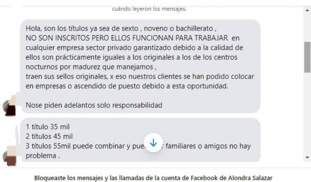 Títulos de bachiller y licencias de conducir falsas están de ventas en Facebook ¿qué hacer?