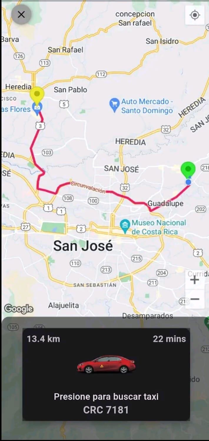 Los taxis rojos de Heredia (Coopeheredia), ahora sí se metieron duro a pelear por los clientes de la provincia al lanzar una aplicación para celulares igual a las de Uber, Didi e InDrive.