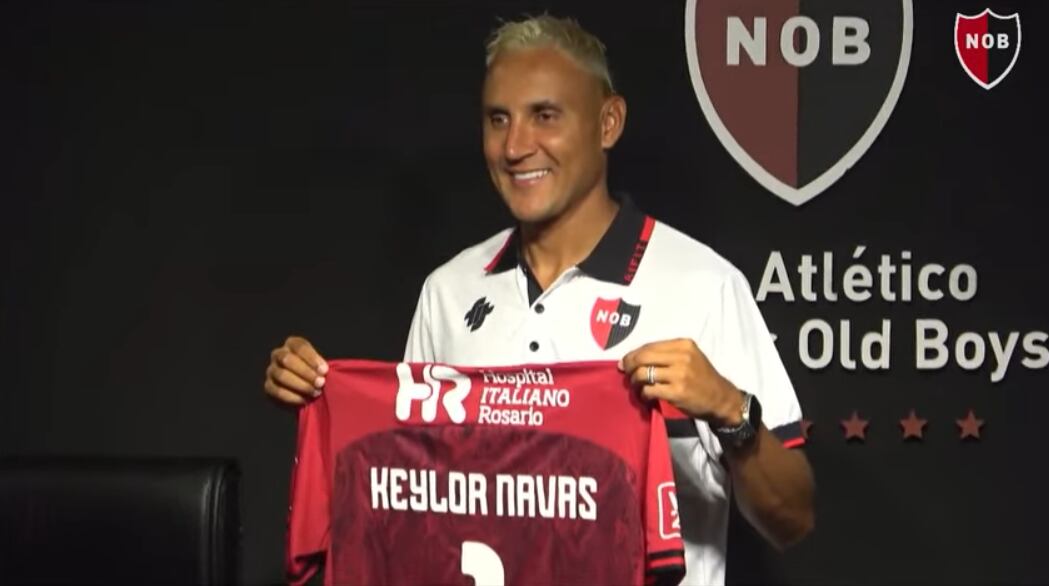 Keylor Navas tuvo hoy su presentación con el Newell's Old Boys.