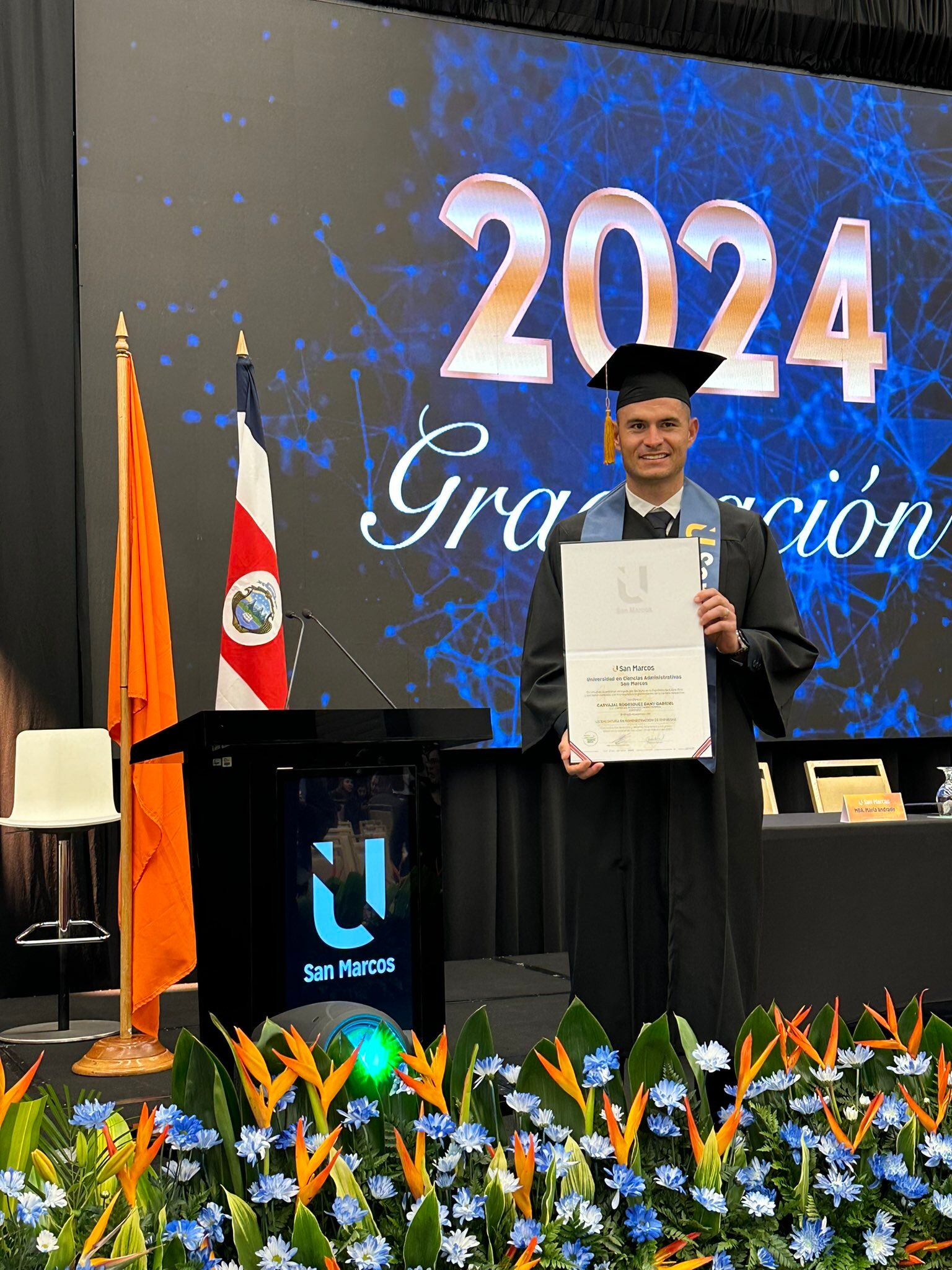 Danny Carvajal, jugador de San Carlos. Instagram.