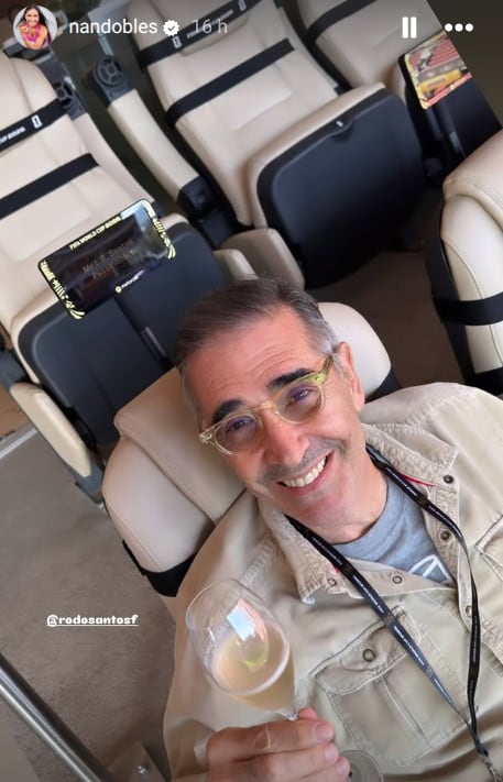Ignacio Santos junto a su hijo Rodolfo Santos disfrutando de uno de los partidos en el Mundial 2026