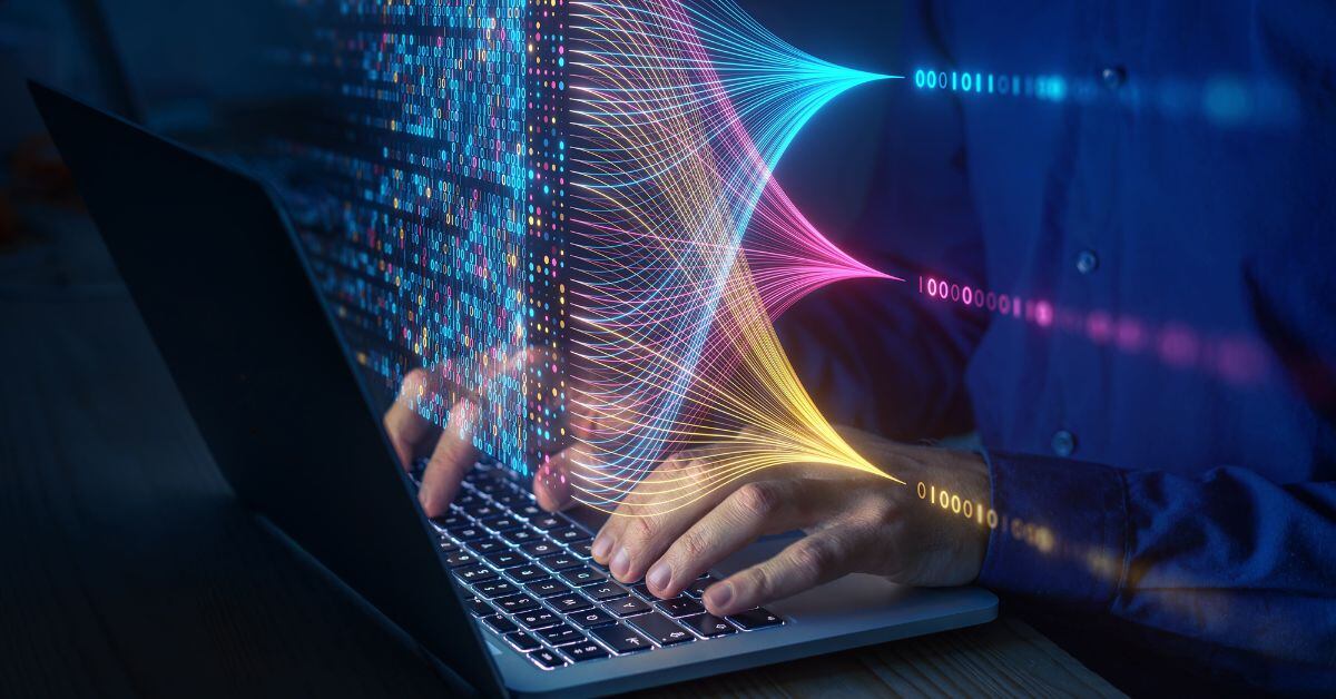 Imagen de stock de un teclado y programación