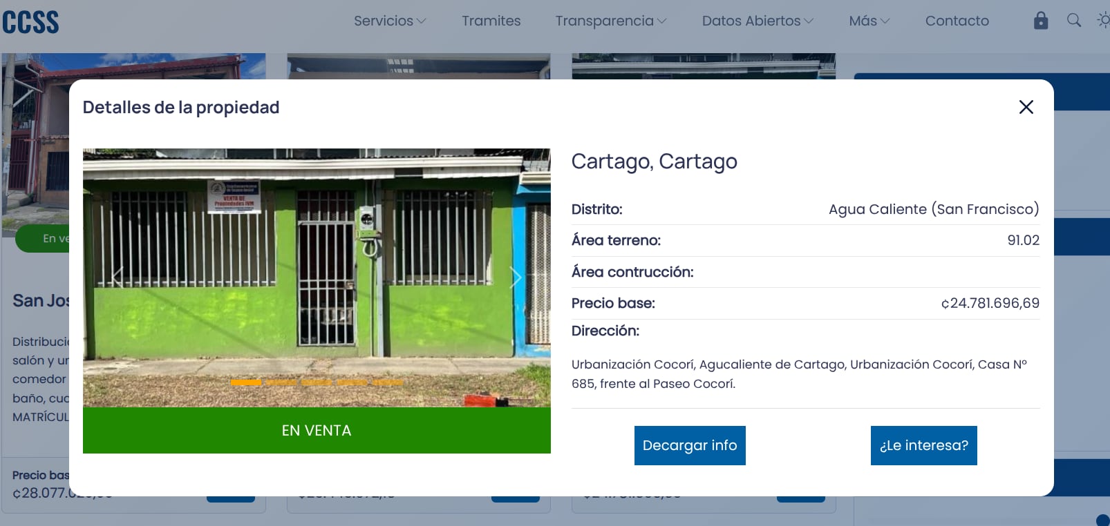 La CCSS tiene en venta casas en distintas partes del país y ofrece financiamiento