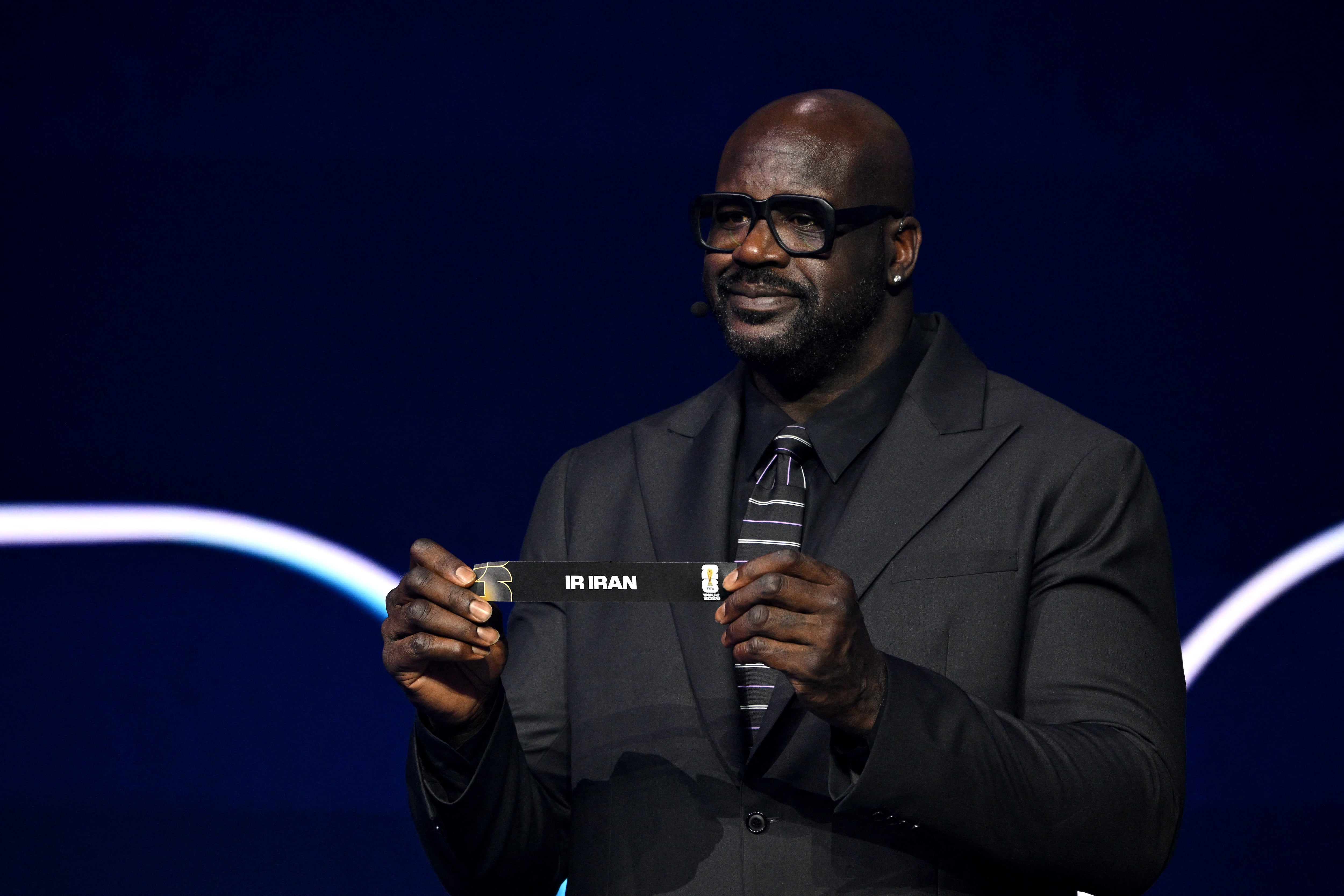 La estrella retirada del baloncesto Shaquille O'Neal fue el encargado de sacar el nombre de Irán en el sorteo del Mundial 2026 que se realizó en Washington en diciembre.