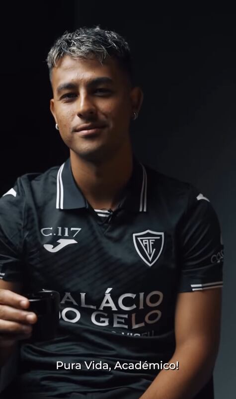Álvaro Zamora es el nuevo jugador del Académico de Portugal. Captura de pantalla.