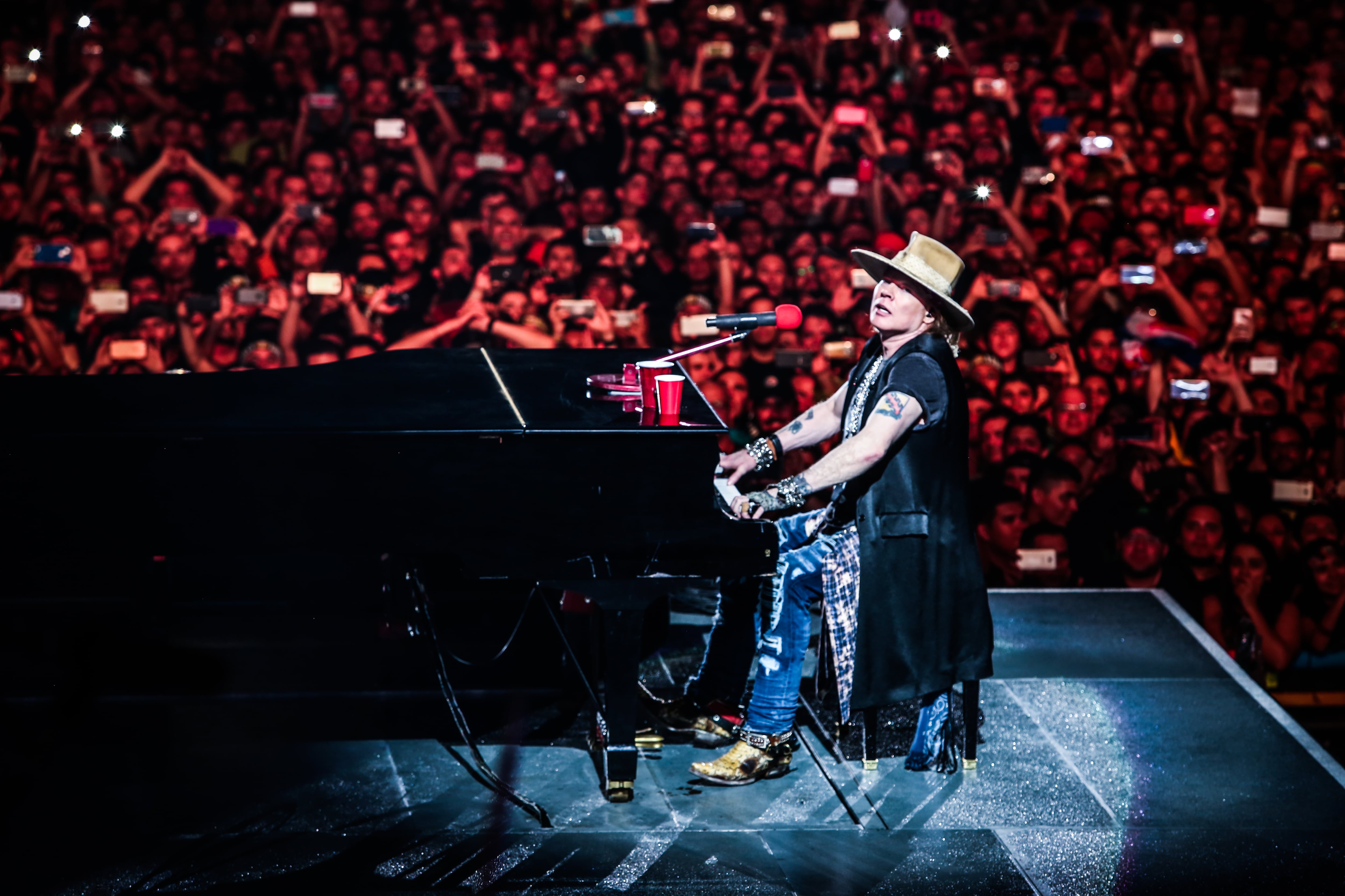 Guns N' Roses visitó Costa Rica en el 2016 para presentar el concierto Not in This Lifetime.  La banda es una de las más icónicas del rock internacional.