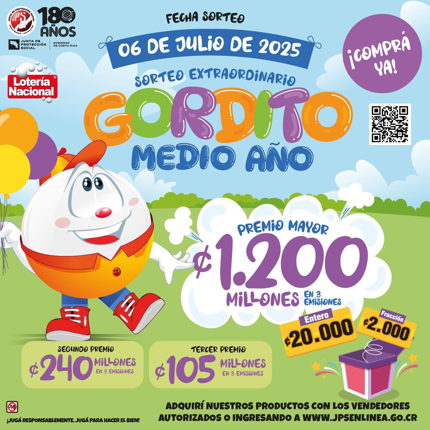 El Gordito de Medio Año se juega el domingo 6 de julio del 2025