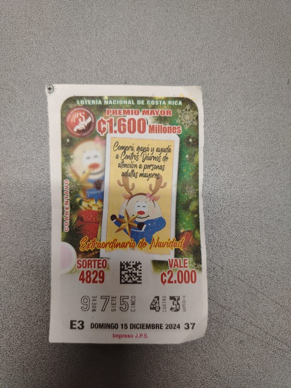 Gordo Navideño: Fracciones ganadoras