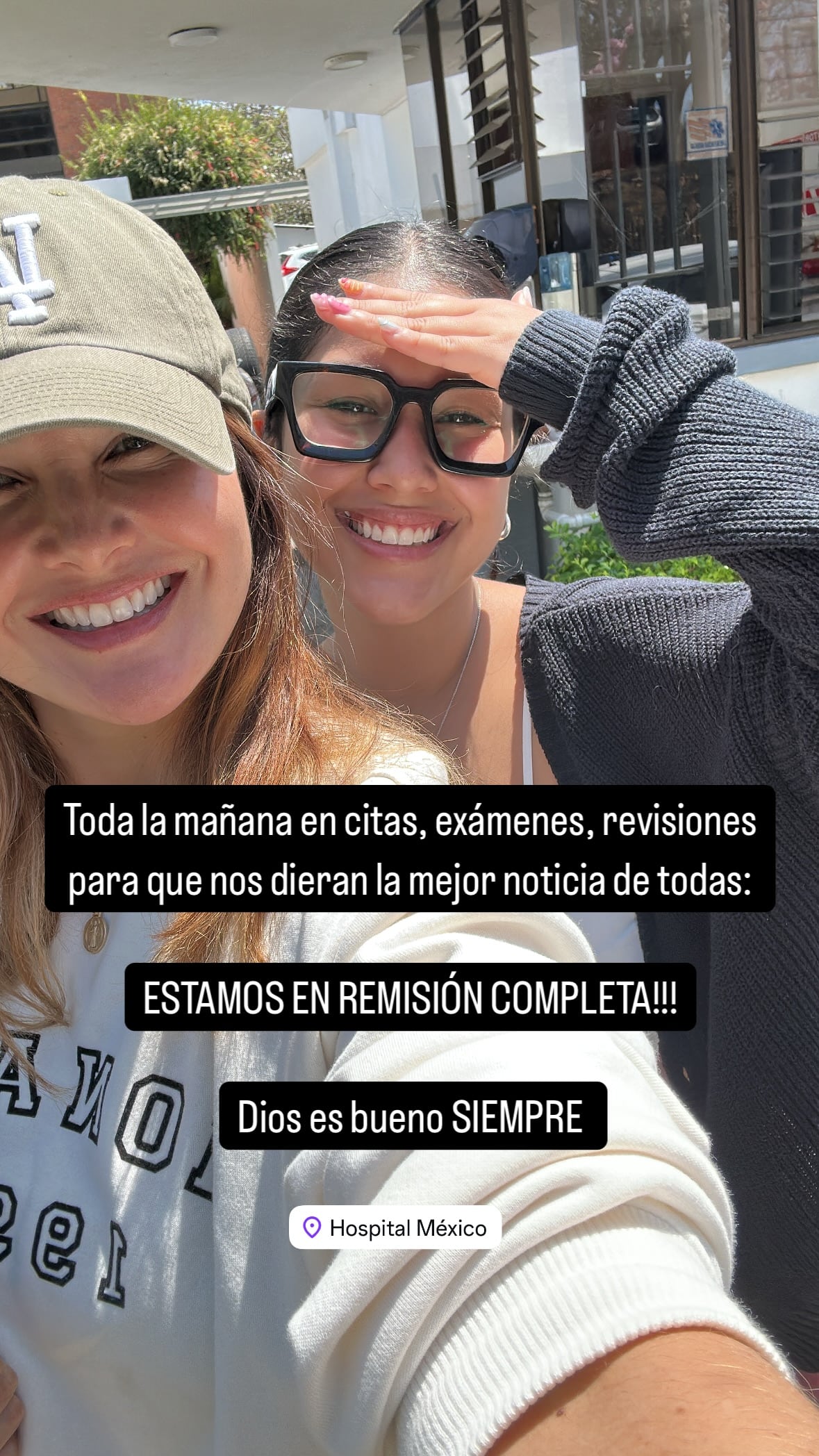Shirley Álvarez y su hija Jimena recibieron este jueves la mejor noticia de sus vidas y la expresentadora de canal 7 celebró el gran momento con un mensaje en el que reconoció lo bondadoso que fue Dios con ellas.